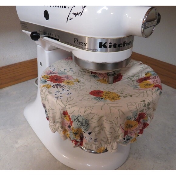 Kitchenaid Bowl Cover, Lemon and Floral Reversible Mixer Cover - Picture 6 of 7
